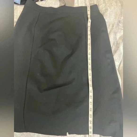 LANDS END’ BLACK MIDI PENCIL STRAIGHT SKIRT STRETCH BUSINESS SIZE 10 LARGE - Picture 7 of 8